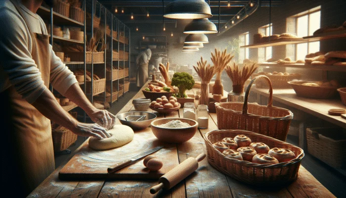 Local artisan bakery using organic ingredients, baking bread daily, and employing sustainable practices, appealing to quality-oriented customers.