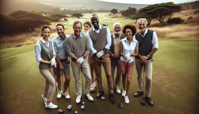 Corporate clients at Kokstad Golf Club enjoying golf and team-building in a picturesque South African rural setting.